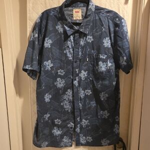 Levi's Men's Blue Floral Casual Shirt